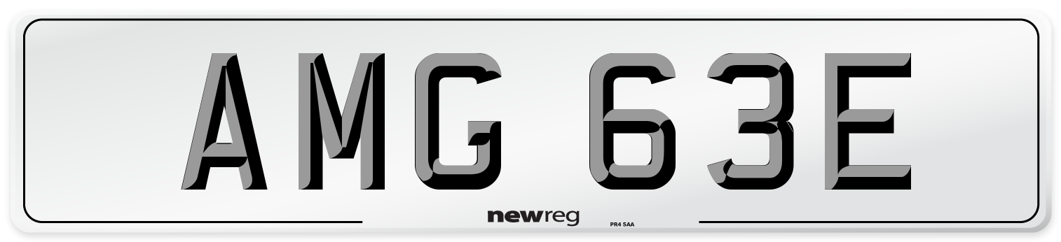 AMG 63E Number Plate from New Reg